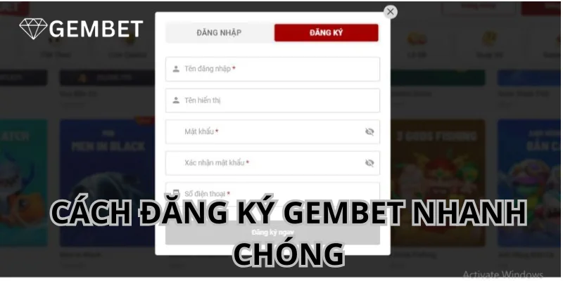 Cách tạo nick sân chơi trên website dễ dàng.