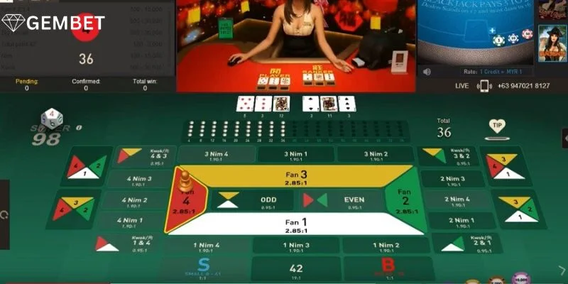 Fantan là bộ môn cược bài lá rất thú vị tại sàn cược Gembet.